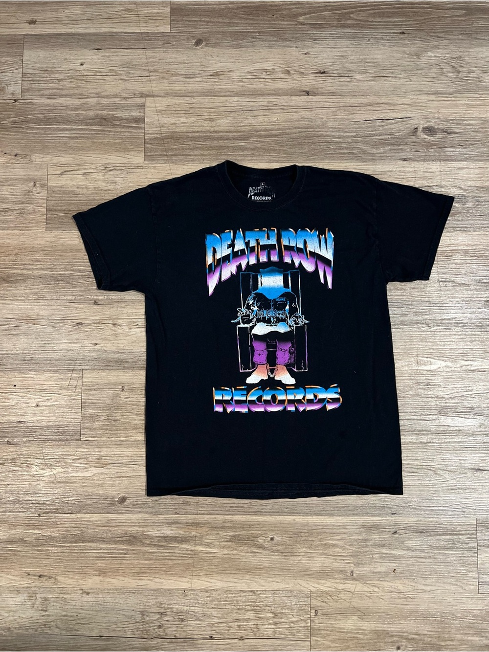 Death Row Records T Shirt Mens Black Ripple Junction Big Logo Graphic Size Large